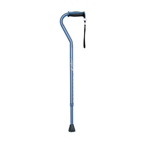 Airgo Comfort-Plus Aluminium Cane Offset Handle Blue [730-442] - Think Mobility