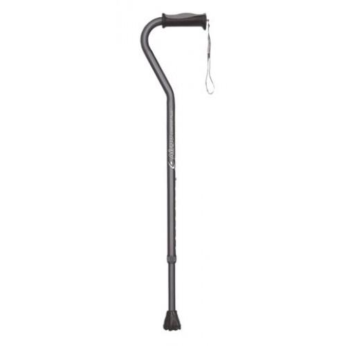 Airgo Comfort-Plus Aluminium Cane Offset Handle Charcoal [730-446] - Think Mobility