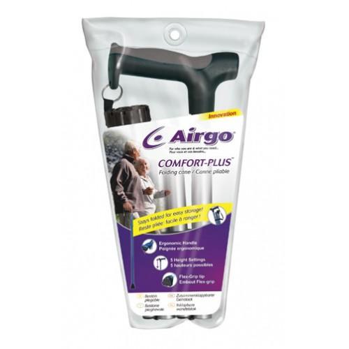 Airgo Comfort-Plus Folding Cane Charcoal [730-492] - Think Mobility