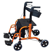 Aidapt Rollator Duo Deluxe Transit Chair Orange [Vp184O] - Think Mobility