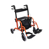 Aidapt Rollator Duo Deluxe Transit Chair Orange [Vp184O] - Think Mobility