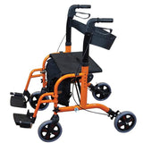 Aidapt Rollator Duo Deluxe Transit Chair Orange [Vp184O] - Think Mobility