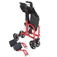 Aidapt Rollator Duo Deluxe Transit Chair Red [Vp184R] - Think Mobility