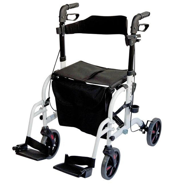 Aidapt Rollator Duo Deluxe Transit Chair White [Vp184W] - Think Mobility