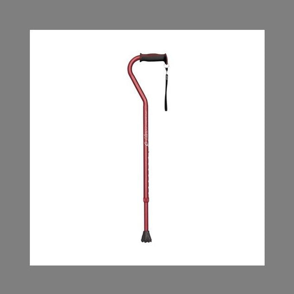 Airgo Comfort-Plus Aluminium Cane Offset Handle Burgundy [730-450] - Think Mobility
