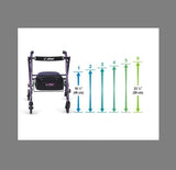 Airgo Ultra-Light Rollator- Eggplant [700-950] - Think Mobility