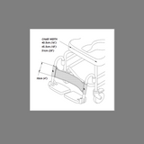 Bodypoint Aeromesh Shower Chair Calf Support 20In 22Mm [Bp-Bb220-22Mm] - Think Mobility