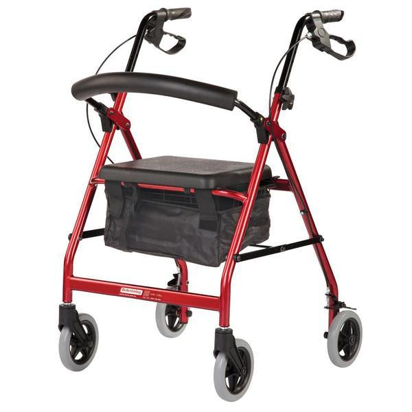 Betterliving Smooth Glide Wheeled Walker Red [Bl1089] - Think Mobility