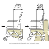 Etac Clean Mobile Shower Commode 49Cm 4 Locking Castors White [80229270] - Think Mobility