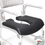 Etac Clean Mobile Shower Commode 49Cm 4 Locking Castors White [80229270] - Think Mobility