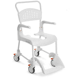 Etac Clean Mobile Shower Commode 49Cm 4 Locking Castors White [80229270] - Think Mobility