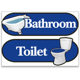 Betterliving Orientation Signage Kit Toilet And Bathroom Blue [Bl0038B] - Think Mobility