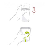 Ornamin Cup Non-Slip Green/white Flower 250Ml [9487]