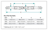 Bodypoint 4 Point Hip Belt Padded Rear Pull Flat Mount & Frame Saver Small [Hb439-S38-A2] - Think Mobility
