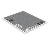 Outdoor Rubber Backed Mat - 580 X 880 Mm  Novis Charcoal [Rmo-5888-Ch] - Think Mobility