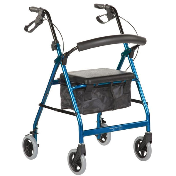 Betterliving Smooth Glide Wheeled Walker Blue [Bl5155] - Think Mobility