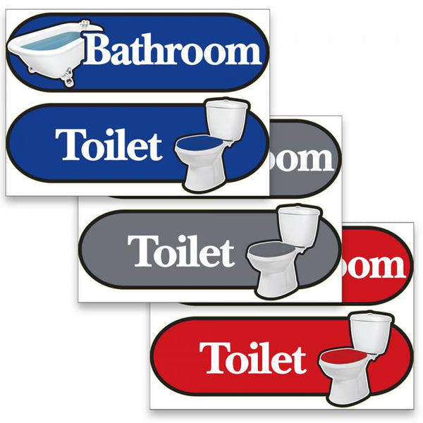 Betterliving Orientation Signage Kit Toilet And Bathroom Red [Bl0038R] - Think Mobility