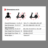 Scooter Merits Regal 344A Wide Seat Red [S344A-Ds-Ar] - Think Mobility