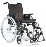 Wheelchair Breezy Basix 2 Fixed Backrest Self Propelled 18X16/18 Silver [074102-005] - Think Mobility